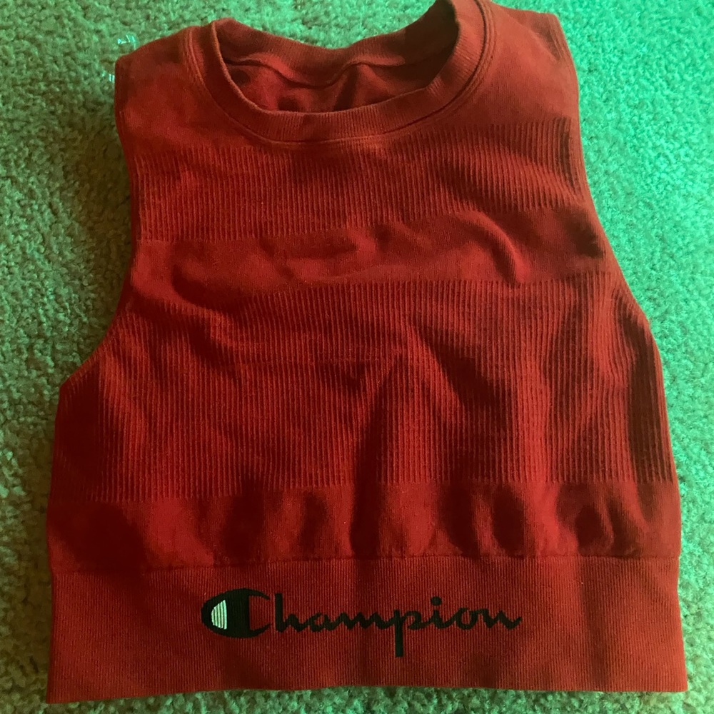 Red Champion crop top